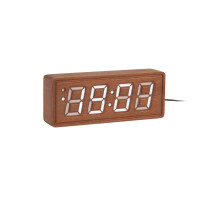 Digitálne hodiny Karlsson Solid Wood Engraved KA6024DW, 8cm